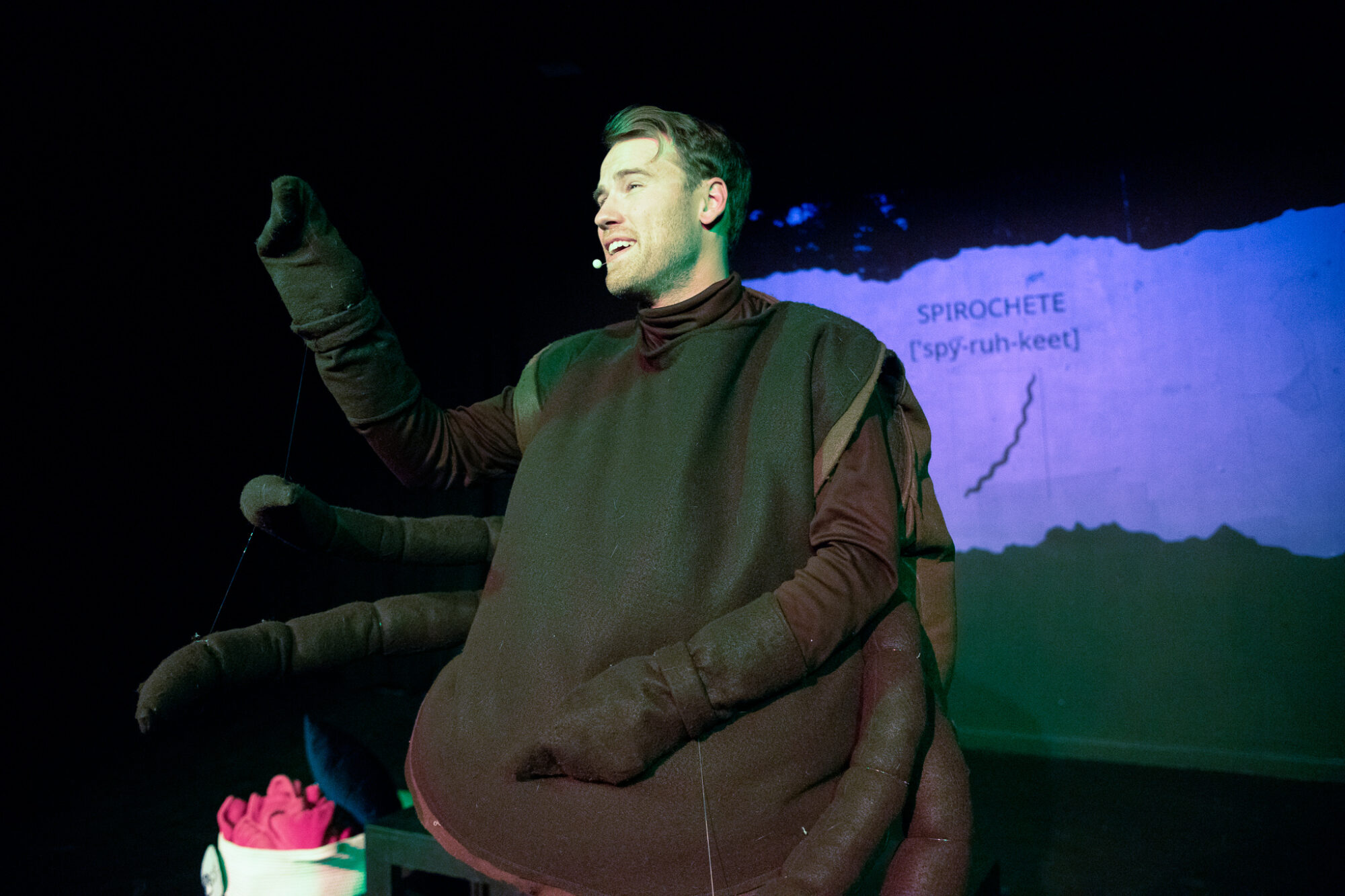 Image of Todd Risemay playing the Tick in Lyme Disease: The Musical